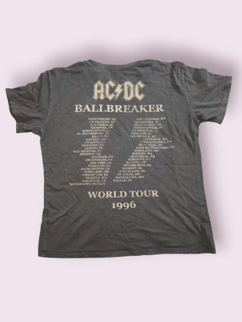 Acdc Ballbreaker World Tour 1996 Tshirt